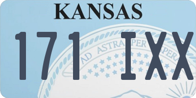 KS license plate 171IXX