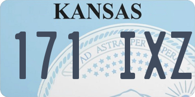 KS license plate 171IXZ