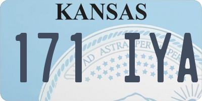 KS license plate 171IYA