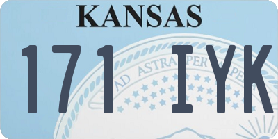 KS license plate 171IYK