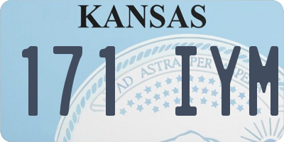 KS license plate 171IYM