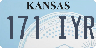 KS license plate 171IYR