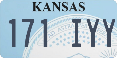 KS license plate 171IYY