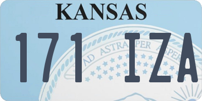 KS license plate 171IZA