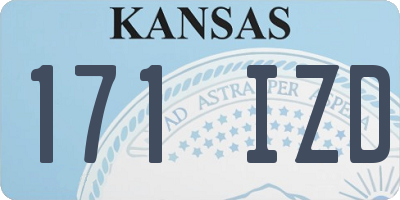 KS license plate 171IZD