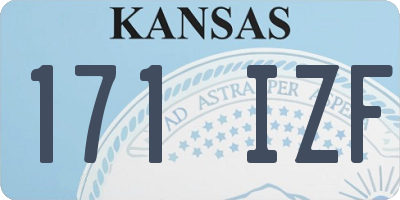 KS license plate 171IZF