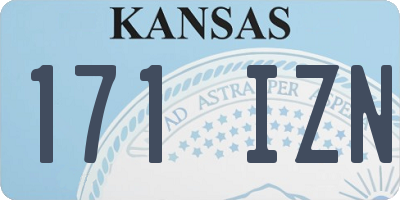 KS license plate 171IZN