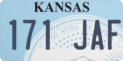KS license plate 171JAF