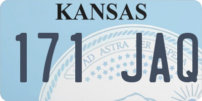 KS license plate 171JAQ
