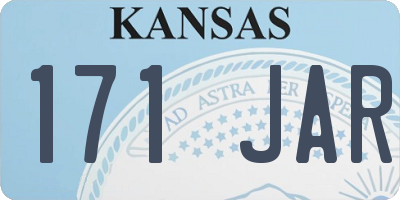 KS license plate 171JAR