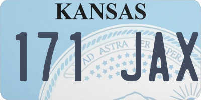 KS license plate 171JAX