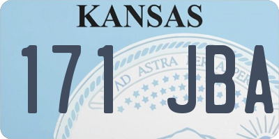 KS license plate 171JBA