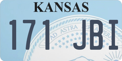 KS license plate 171JBI