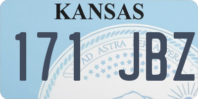 KS license plate 171JBZ