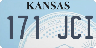 KS license plate 171JCI