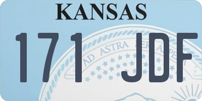 KS license plate 171JDF