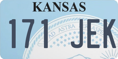 KS license plate 171JEK