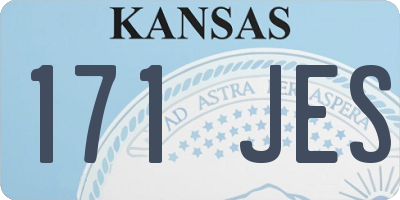KS license plate 171JES