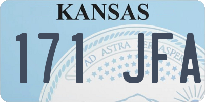 KS license plate 171JFA