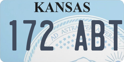KS license plate 172ABT