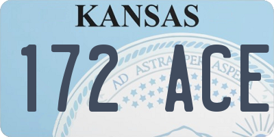KS license plate 172ACE