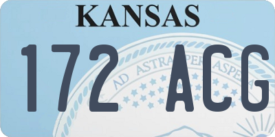 KS license plate 172ACG
