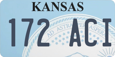 KS license plate 172ACI