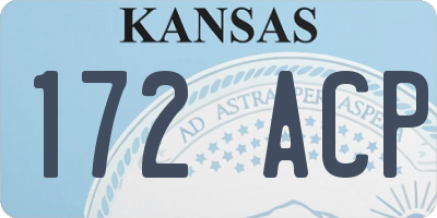 KS license plate 172ACP