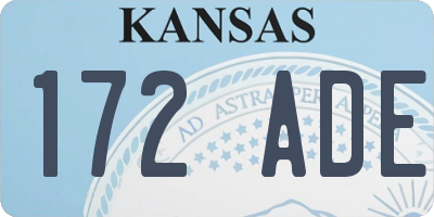 KS license plate 172ADE