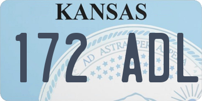 KS license plate 172ADL