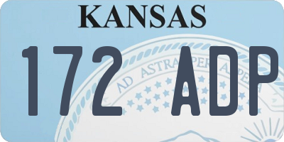KS license plate 172ADP