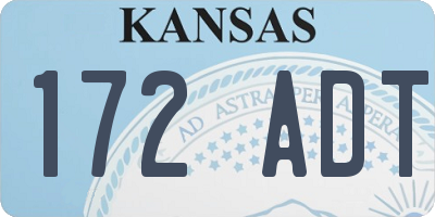 KS license plate 172ADT