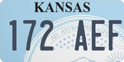 KS license plate 172AEF
