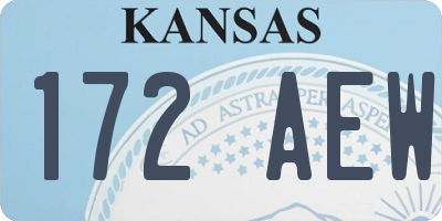 KS license plate 172AEW
