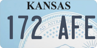 KS license plate 172AFE