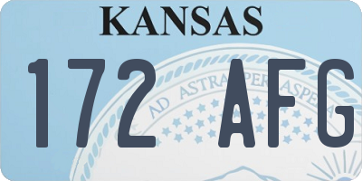 KS license plate 172AFG