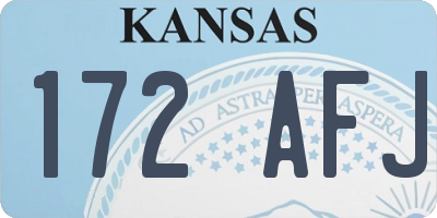 KS license plate 172AFJ