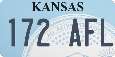 KS license plate 172AFL