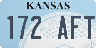 KS license plate 172AFT