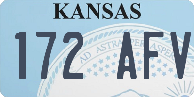 KS license plate 172AFV