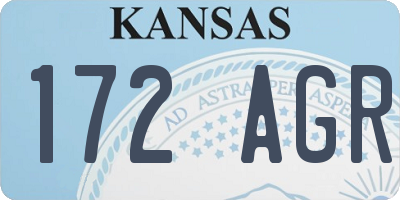 KS license plate 172AGR