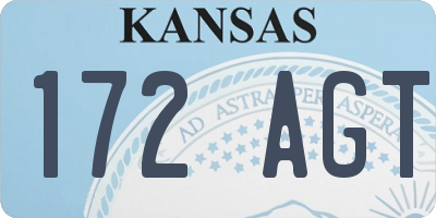 KS license plate 172AGT