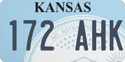 KS license plate 172AHK