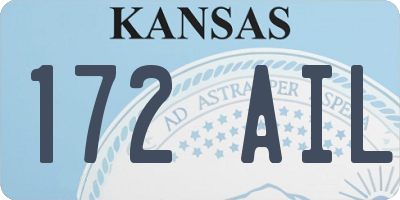 KS license plate 172AIL