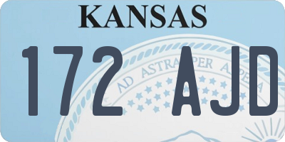 KS license plate 172AJD