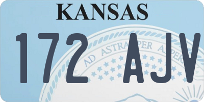 KS license plate 172AJV