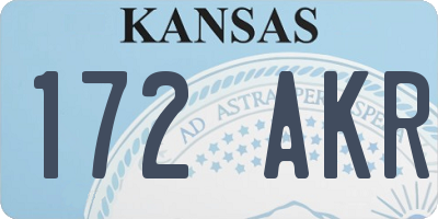 KS license plate 172AKR