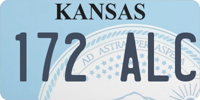 KS license plate 172ALC