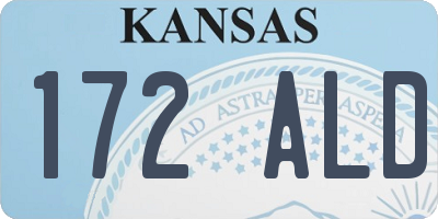 KS license plate 172ALD