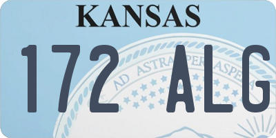 KS license plate 172ALG